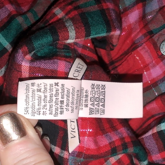 VICTORIA'S SECRET Short PJ SET Top&bottom. Size XL. NWT  Cotton Modal Flannel - Picture 4 of 6